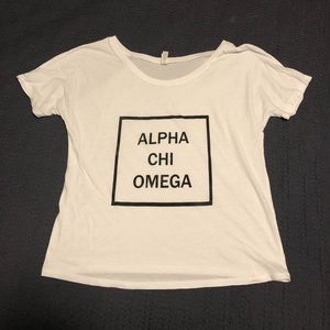 Alpha Chi Omega slouchy boxy tee